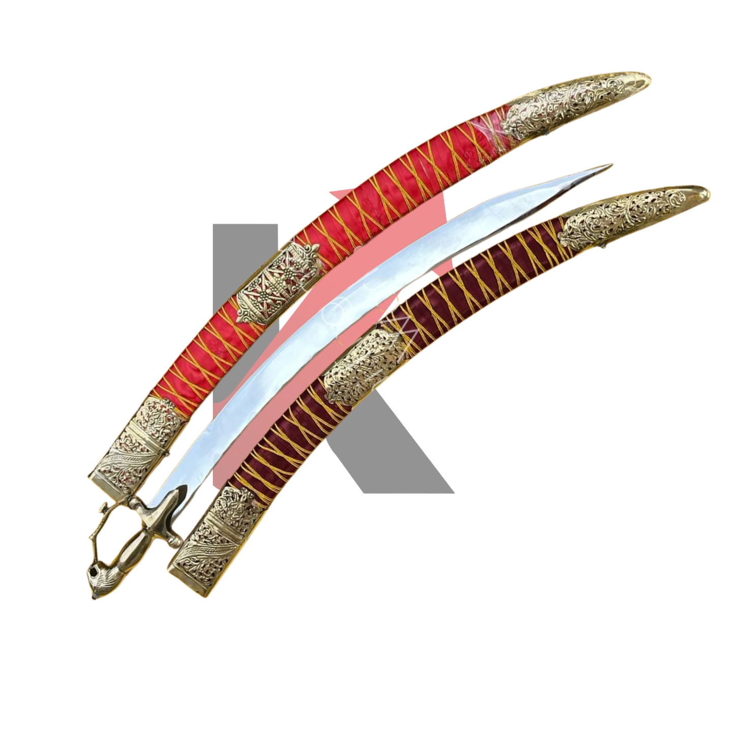 Groom Sword – Wedding Sword with Brass Hilt & Velvet Scabbard
