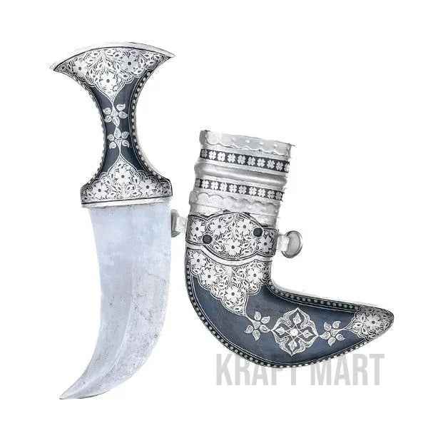 Authentic Silver Koftgiri Jambiya Dagger, Omani Khanjar , Yemen Knife