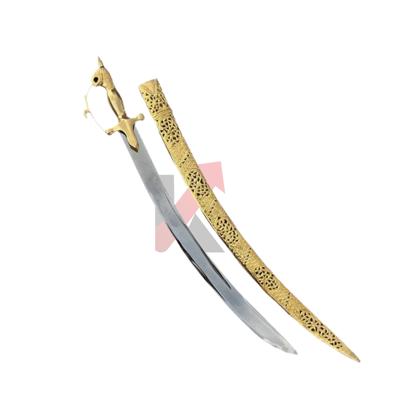 22 karat GOLD plated sheath ,Indian Wedding Sword, Engraving free.