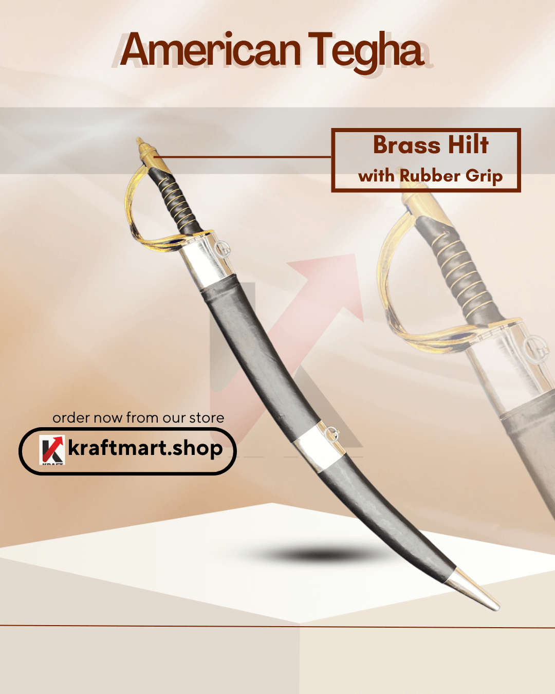 American Tegha, Indian Authentic Sword, Free Home Delivery Available - KraftMart