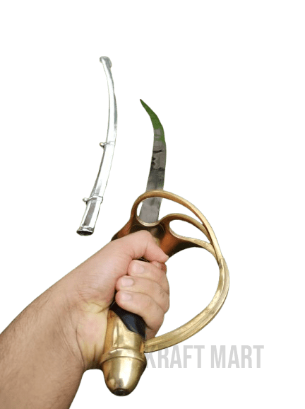 Historic American-themed sword for home decor or vintage collections. Hand held of this sword
19th century cavalry replica sword for display