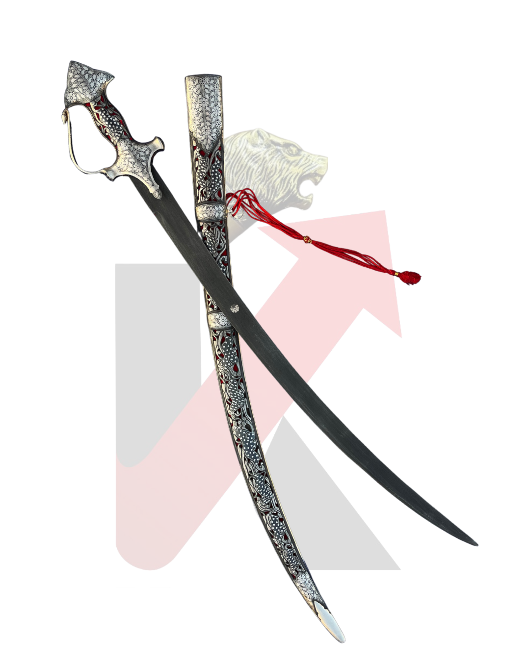 Damascus steel Silver Wedding Sword handcrafted for weddings