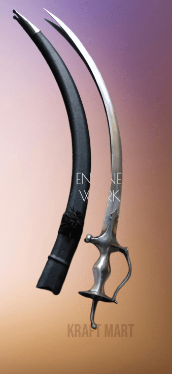 Punjabi Goliya Sword, Carbon Steel Blade - KraftMart