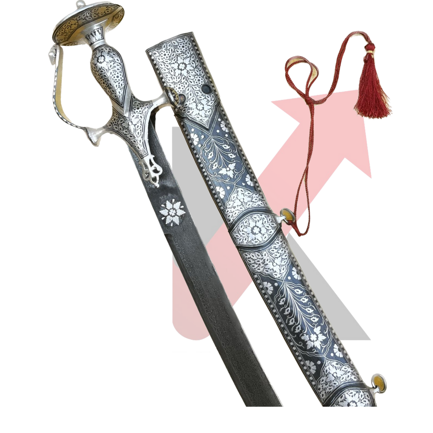 Imported Katori Damascus steel sword for Indian-American weddings in California