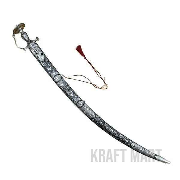 Damascus Steel Koftgiri Katori Handle Sword, Swords In USA, Worldwide shipping