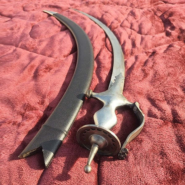Goliya sword with metal scabbard and decorative finish