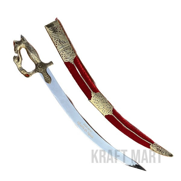 groom sword for Indian wedding, red sheath