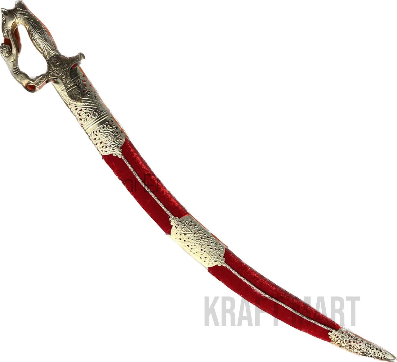 Indian Groom Sword for Wedding Ceremony – Velvet and Gold Finish
