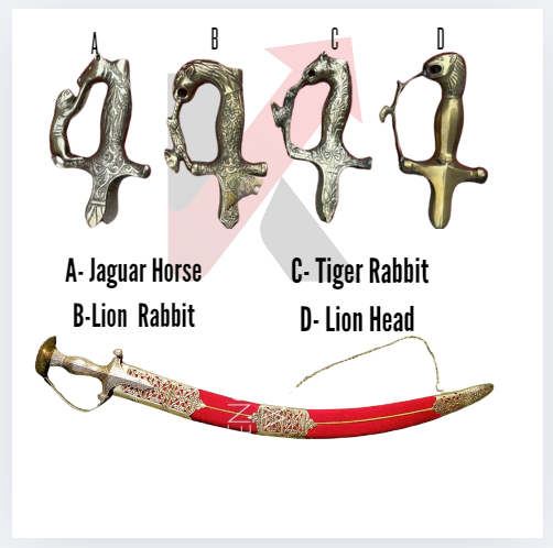 Hilt options for velvet wedding sword