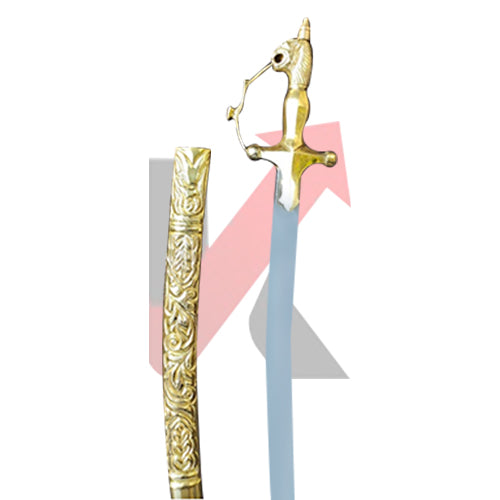 Brass decorative sword delivered with home shipping option