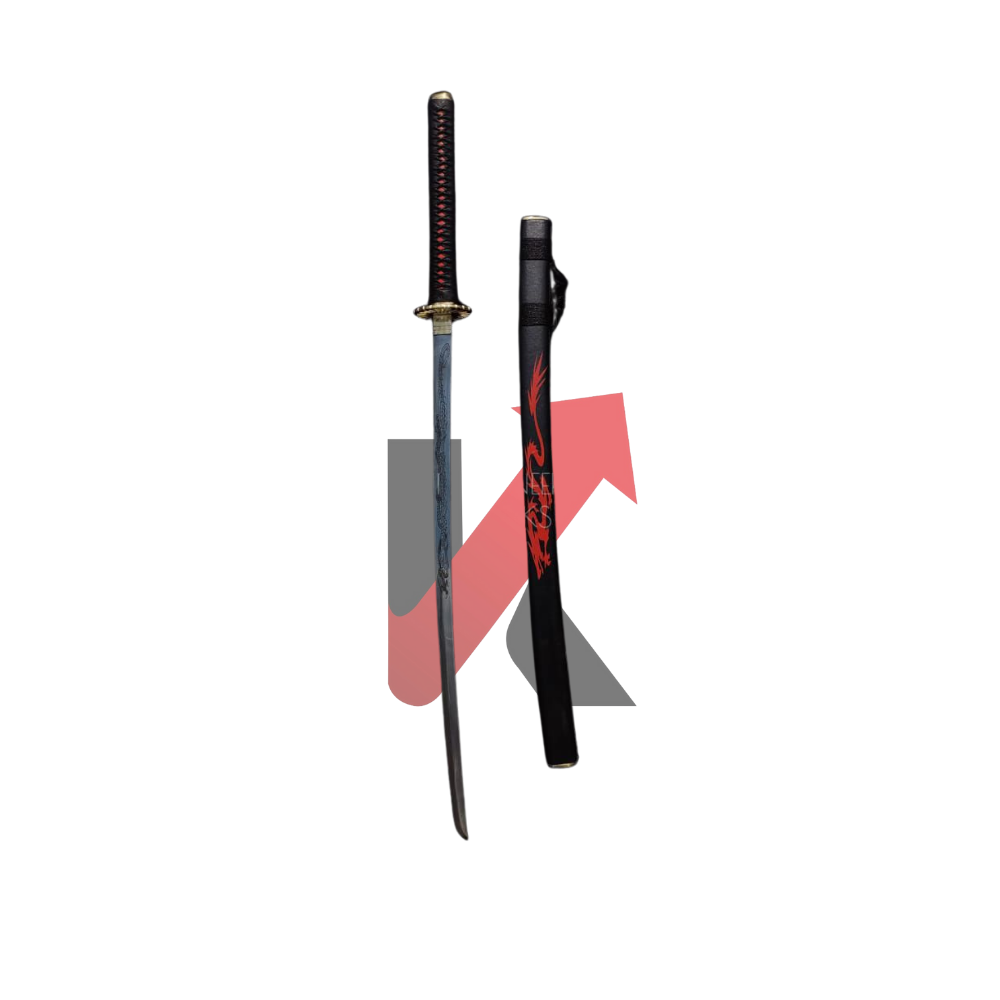 Dragon katana sword with carbon steel blade and rubber grip – 41 inches long, free home delivery
