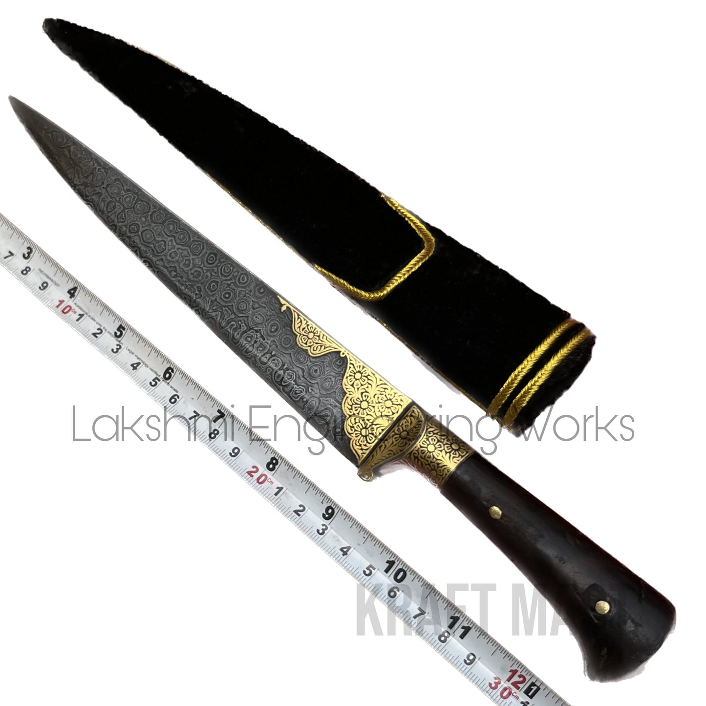 Handcrafted Koftgiri blade showing traditional engraving details