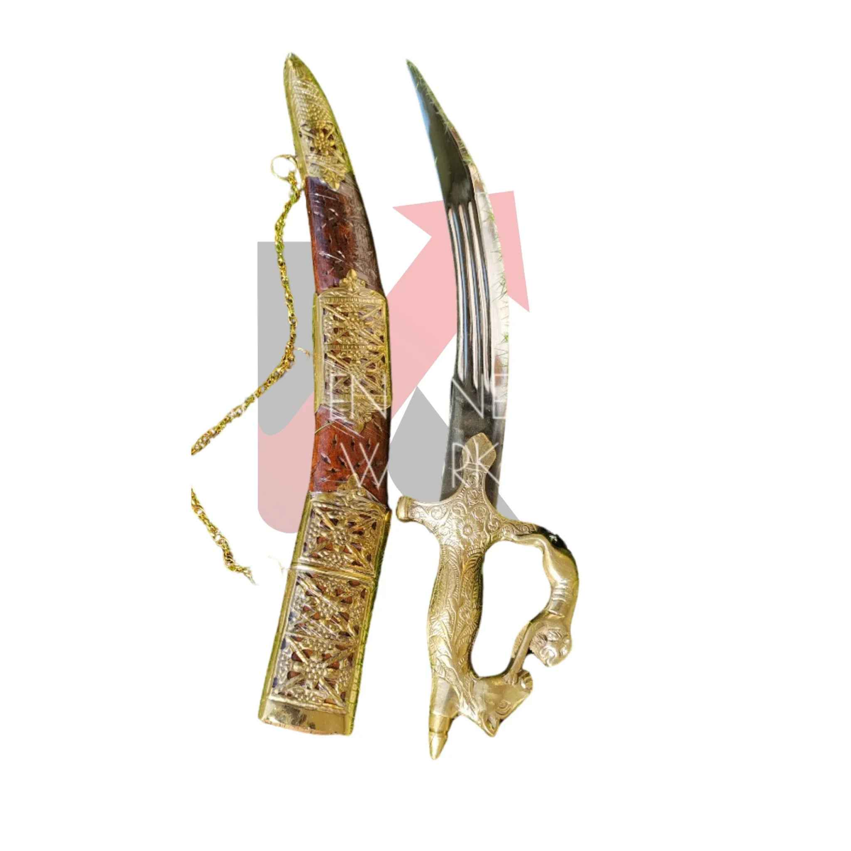 Wooden Brass Sword | Handcrafted Rajputi Wedding Sword
