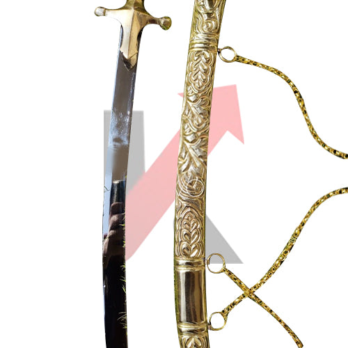 Traditional Indian decorative sword in brass finish