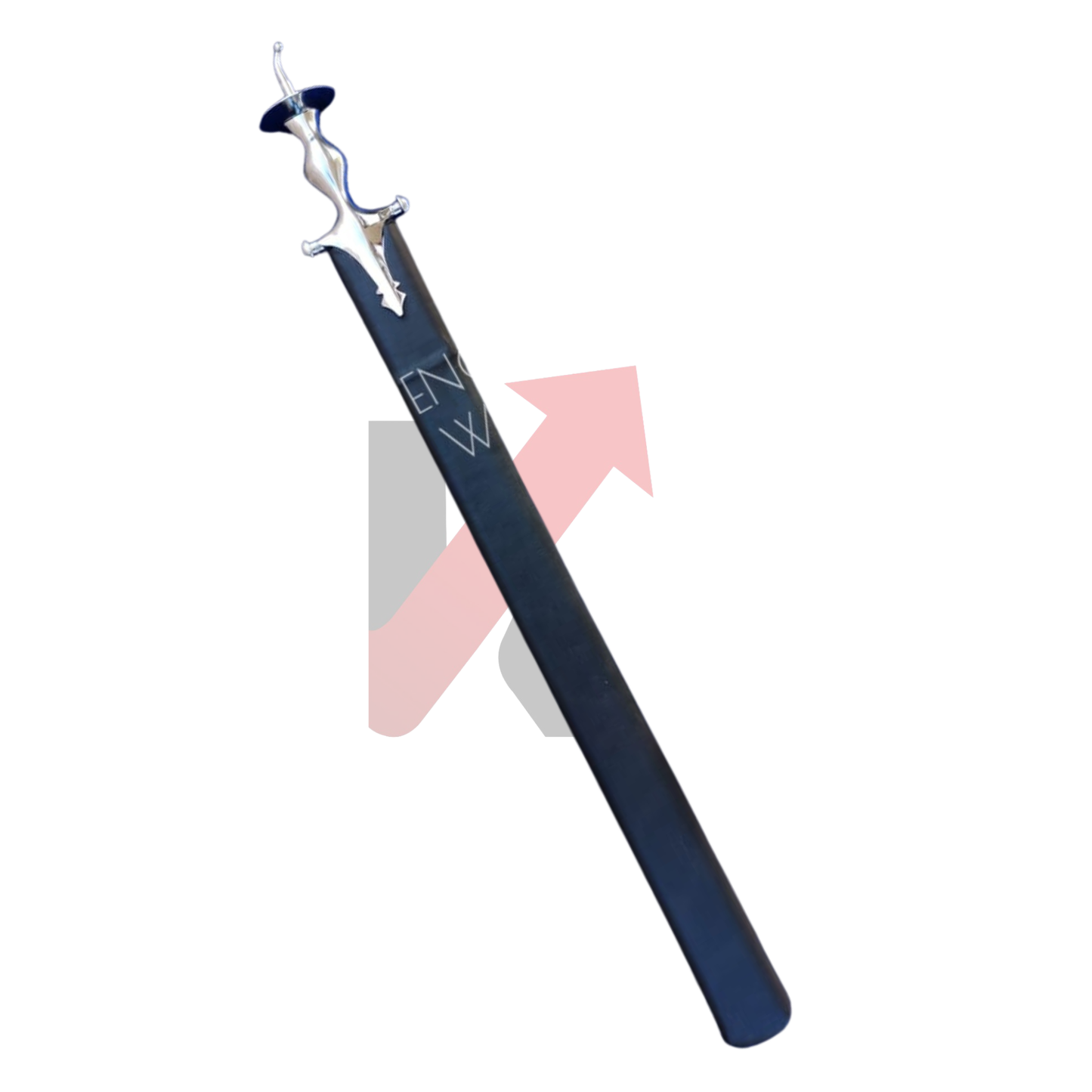 Full-length Khanda Sword with scabbard for display or practice