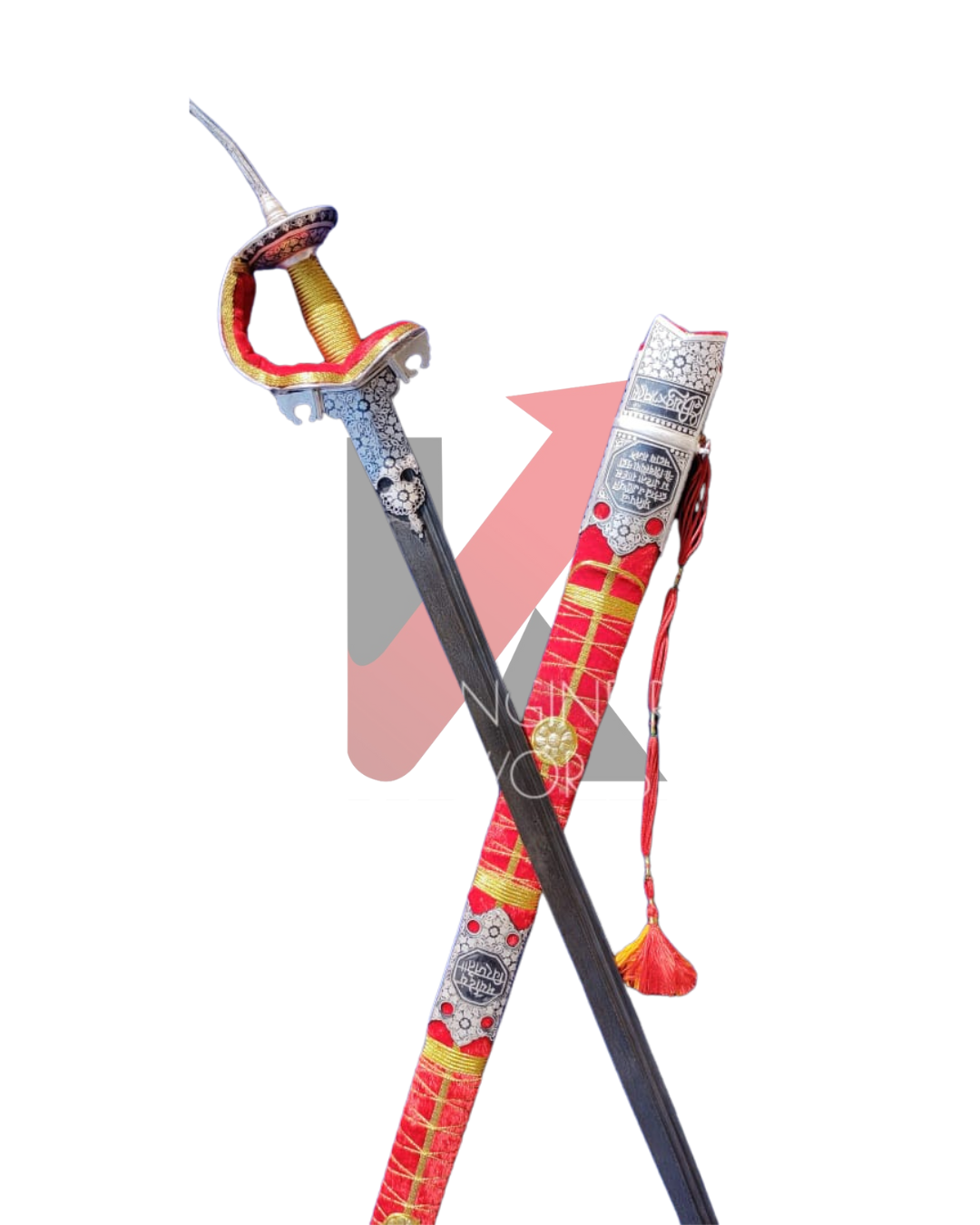 Handcrafted Maratha damascus sword replica