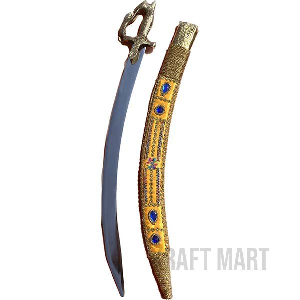 Personalized Rajput sword with decorative scabbard