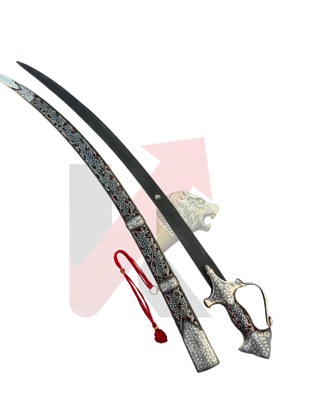 Close-up of Bichua hilt on the Silver Wedding Sword