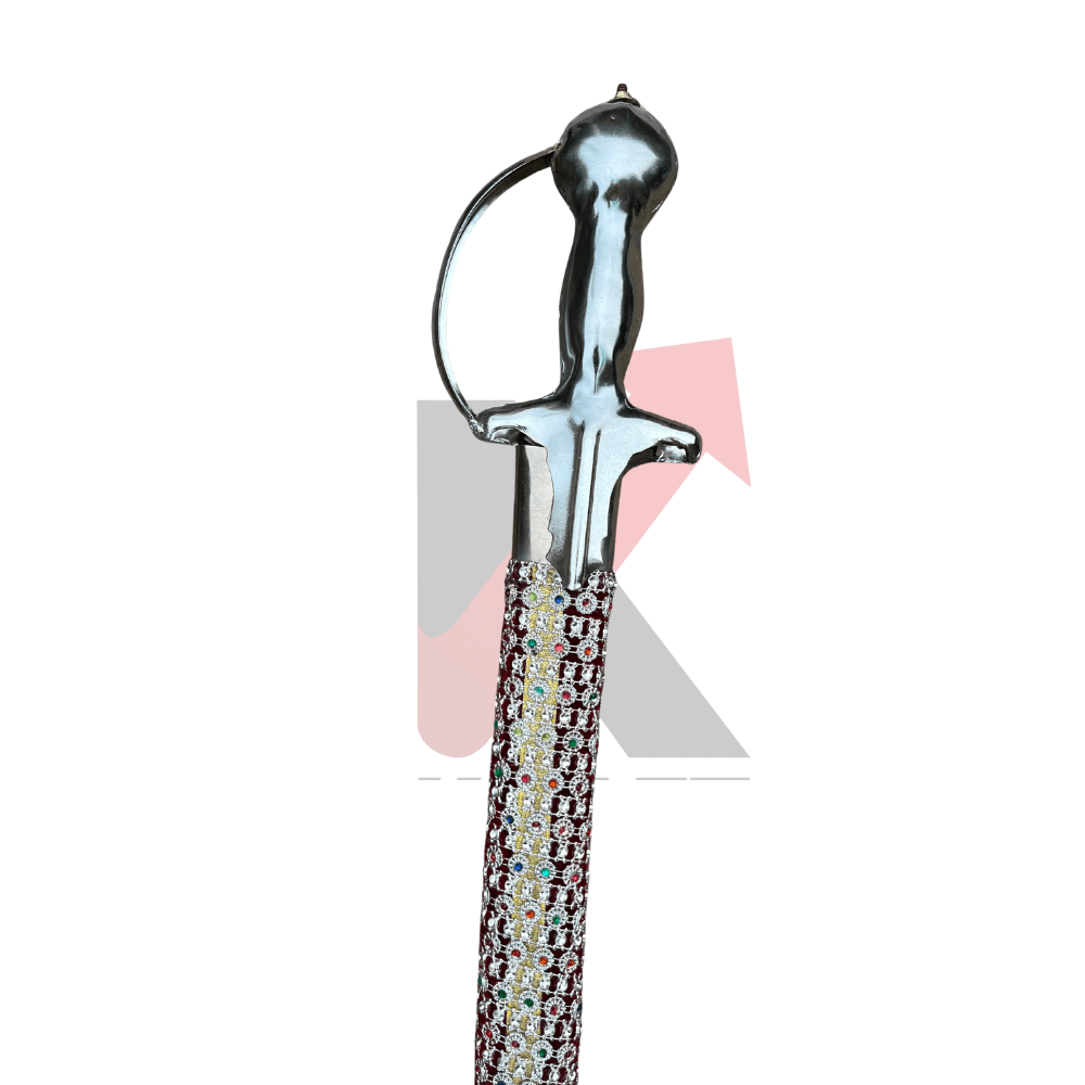 Velvet fabric wedding sword for dulha with scabbard