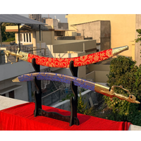 Indian Wedding Sword Combo | 2 Dulha Talwars with Free Display Stand