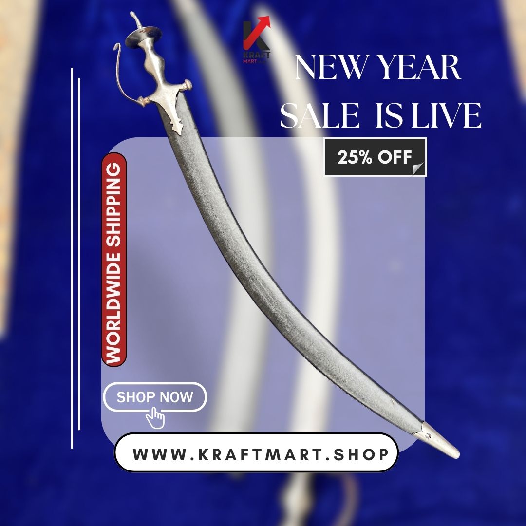 3 Feet Length I Indian Traditional Tegha Sword | with Cover | Mild Steel Blade