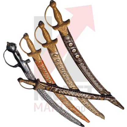 Dussehra Combo by KraftMart: 5 Handicraft Unsharped Swords (4 x 3 ft + 1 x 2 ft Free)