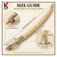 Indian Wedding Sword Combo | 2 Dulha Talwars with Free Display Stand