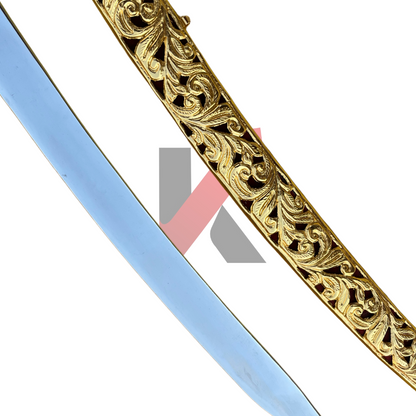 Indian Rajput Sword, 22 Karat Gold Plated , Indian Wedding Talwar