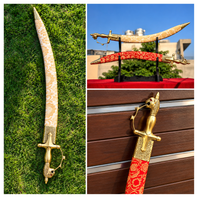 Indian Wedding Sword Combo | 2 Dulha Talwars with Free Display Stand
