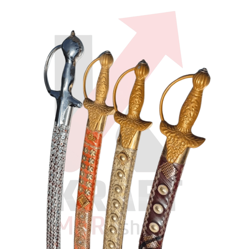 3 ft sword shown with measurements, 32 inches without sheath and 36 inches with sheath
