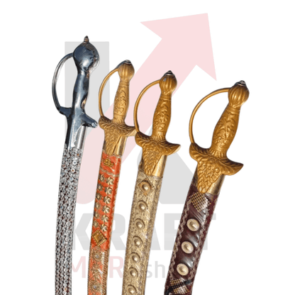 3 ft sword shown with measurements, 32 inches without sheath and 36 inches with sheath
