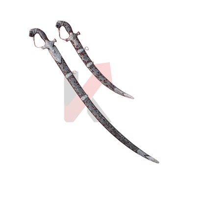 Silver Inlay Damascus Sword – Handcrafted Indian Heritage Blade