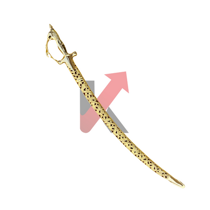 Indian Rajput Sword, 22 Karat Gold Plated , Indian Wedding Talwar