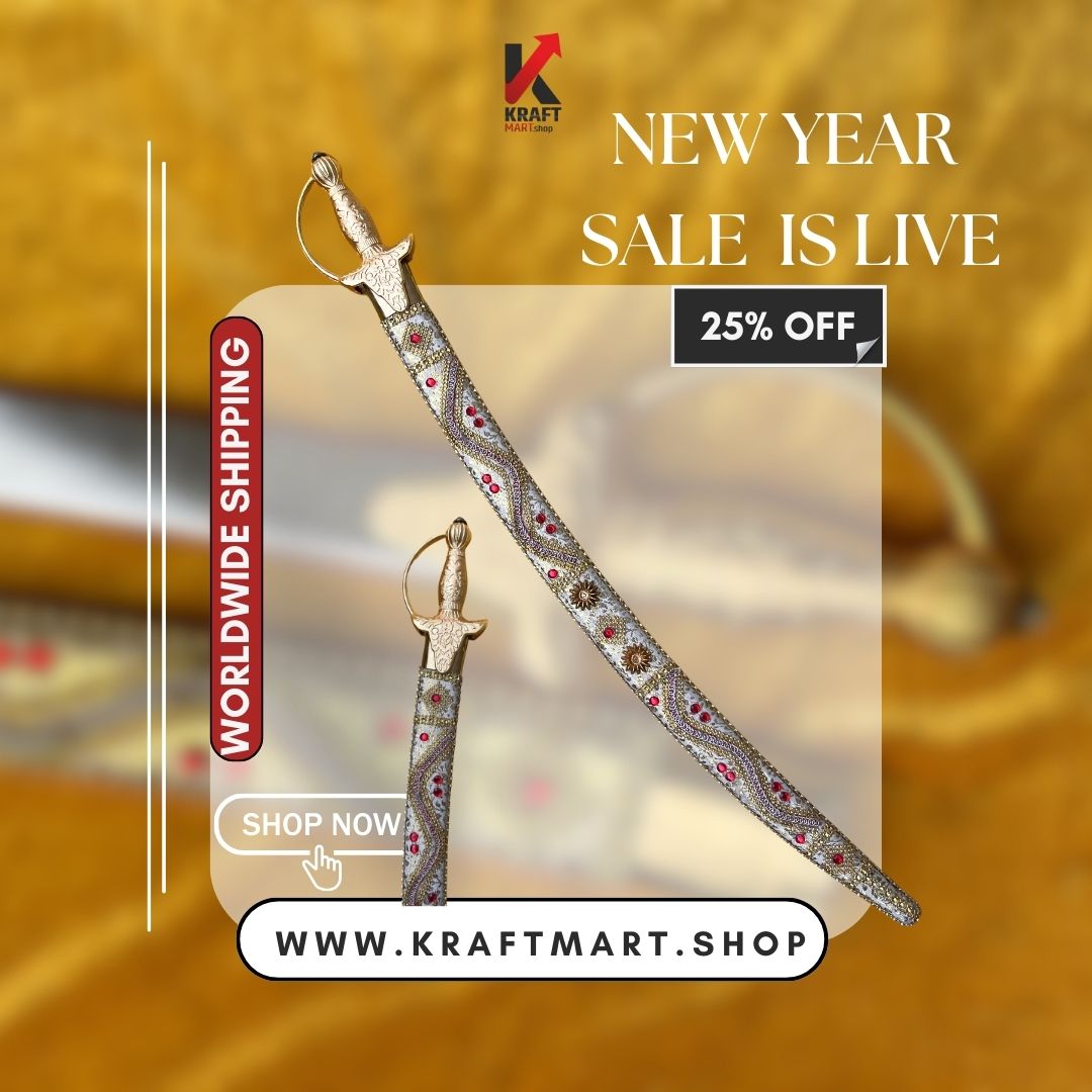 34 Inch Decorative Wedding Sword with Custom Engraving – For Groom