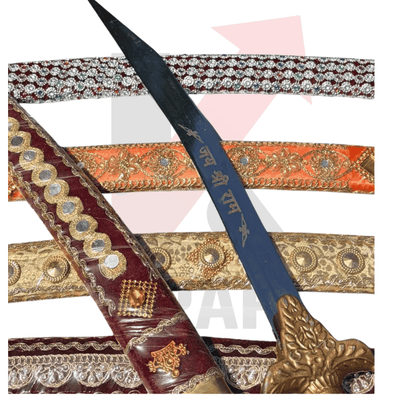 3 ft sword shown with measurements, 32 inches without sheath and 36 inches with sheath