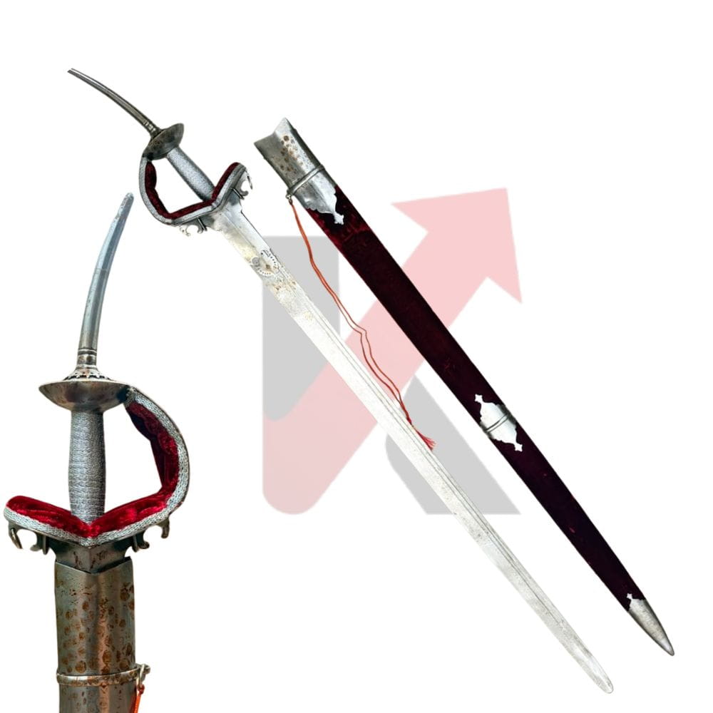 Bhavani Talwar replica blade detail — high carbon Kamani steel with traditional Maratha talwar profile, collector's historical sword replica by Kraftmart.shop