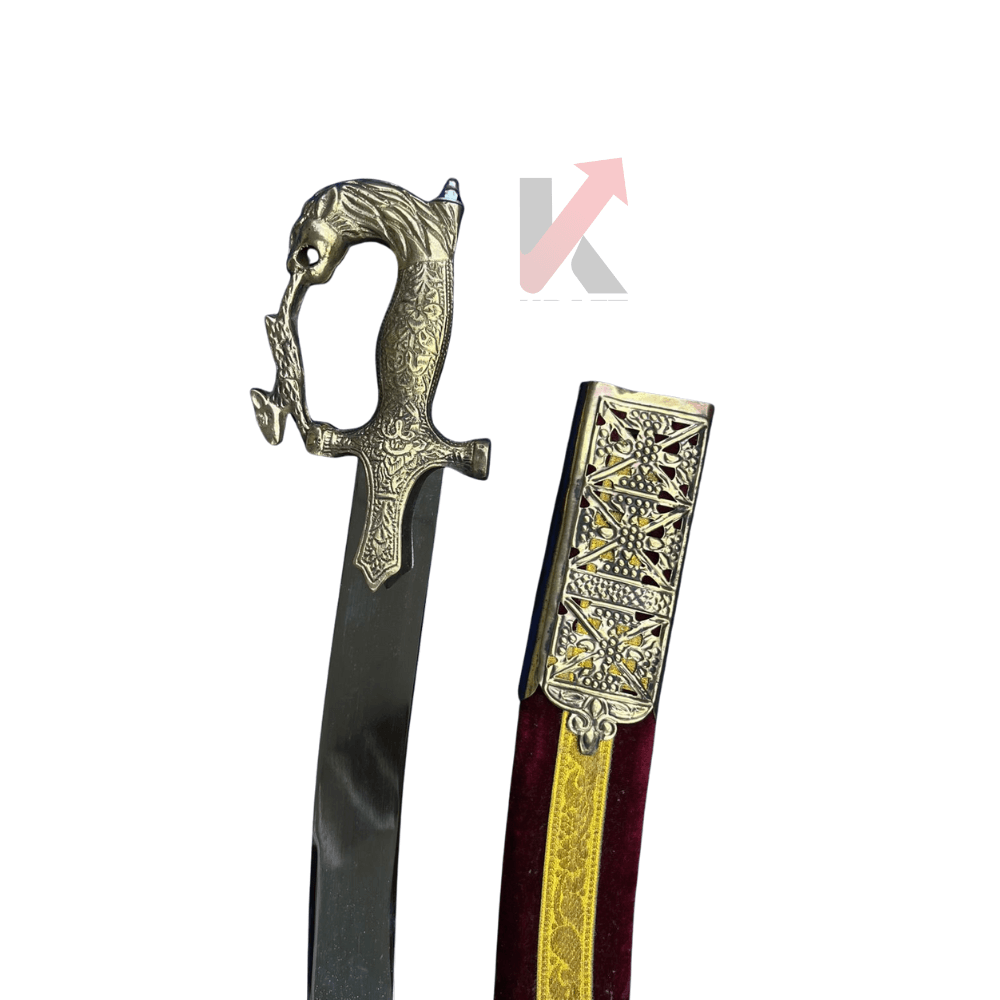 Rajput wedding ceremonial sword with velvet case – handcrafted traditional design