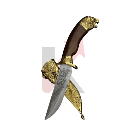 Decorative Dagger – 12 Inch Medieval Dagger with Wooden Handle & Metal Sheath - KraftMart