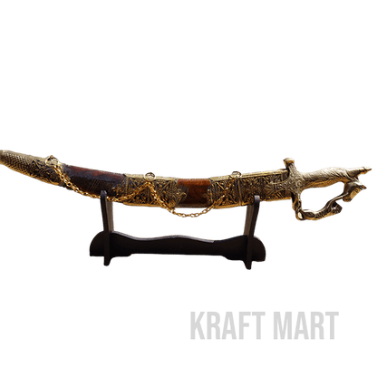 Rajput warrior style wooden sword for gifting or décor

