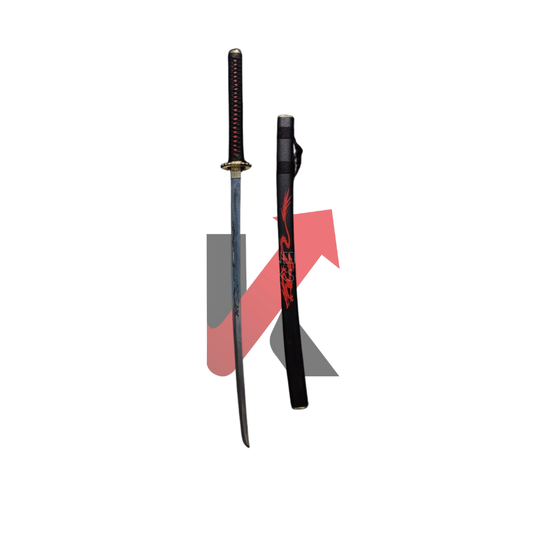 Dragon katana sword with carbon steel blade and rubber grip – 41 inches long, free home delivery