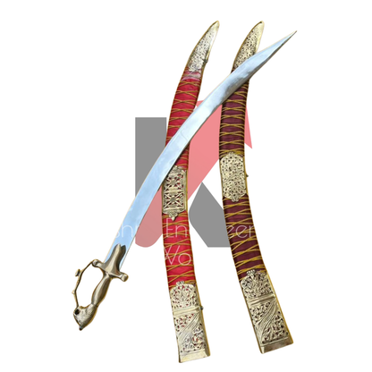  Green velvet scabbard groom sword for ceremonial and decorative display