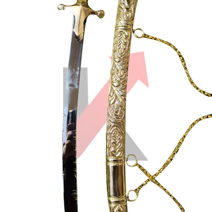 Traditional Indian decorative sword in brass finish