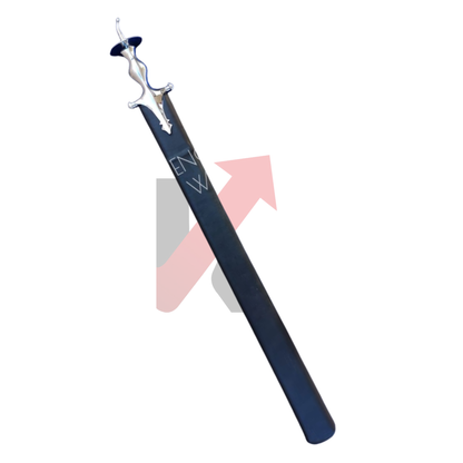 Full-length Khanda Sword with scabbard for display or practice