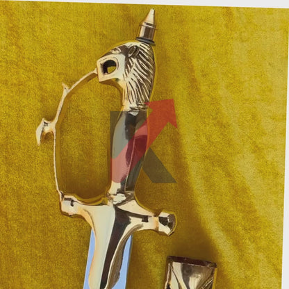Indian Rajput Sword, 22 Karat Gold Plated , Indian Wedding Talwar