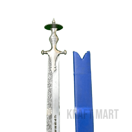Punjabi Khanda Sword with Sarabloha Handle and Forged Blade