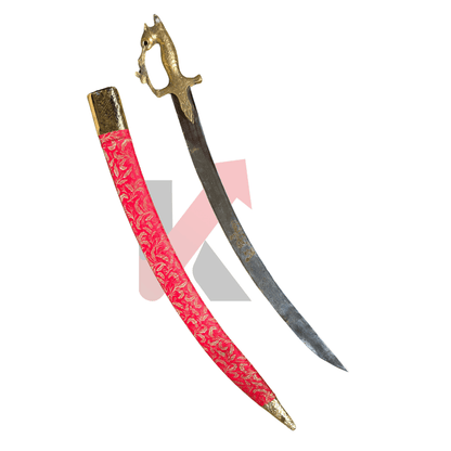 Traditional Indian groom sword Tegha design with brass handle