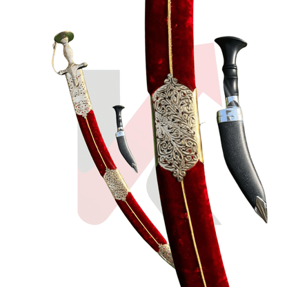 Handcrafted ceremonial sword and dagger combo designed for weddings and festive rituals