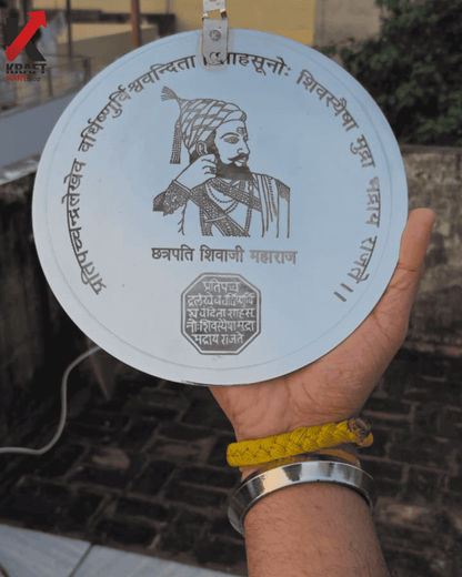 
Traditional Shivaji Maharaj wall décor made from mild steel

