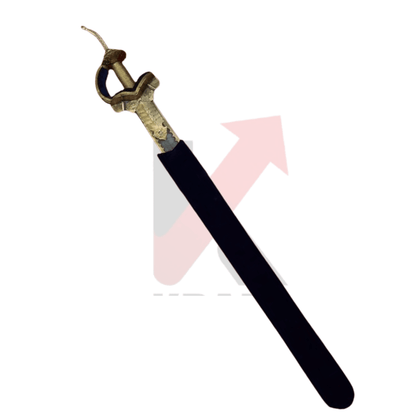 Punjabi Khanda Sword | Brass Finish Sikh Wedding Sword | Carbon Steel 38 Inch - KraftMart