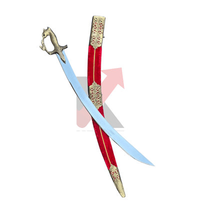 "Decorative Indian sword in velvet scabbard for weddings and ceremonies